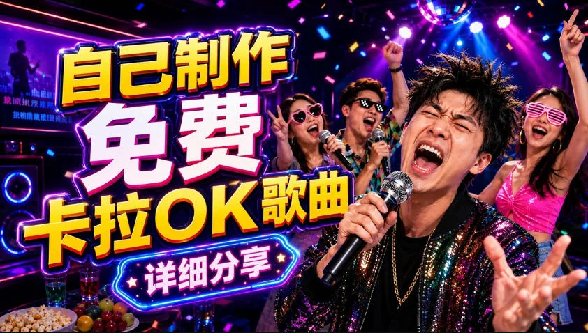零基础AI免费制作卡拉OK视频教程:歌曲生成、音轨分离、字幕制作到导出全流程插图 零基础AI免费制作卡拉OK视频教程:歌曲生成、音轨分离、字幕制作到导出全流程插图