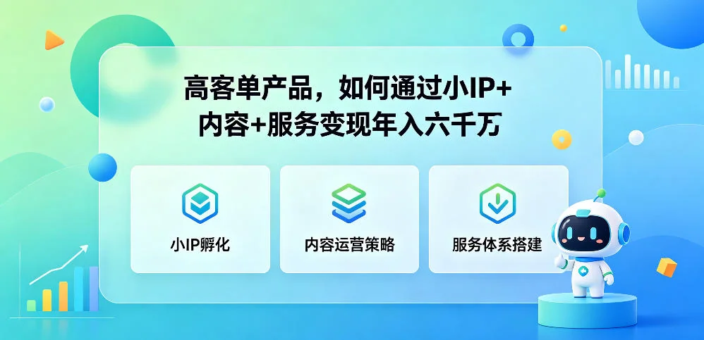 高客单产品变现攻略：小IP+内容+服务组合如何实现年入6000万插图
