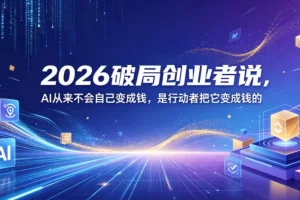 2026年创业者必看：AI不会自动生钱，行动者才能变现的破局之道