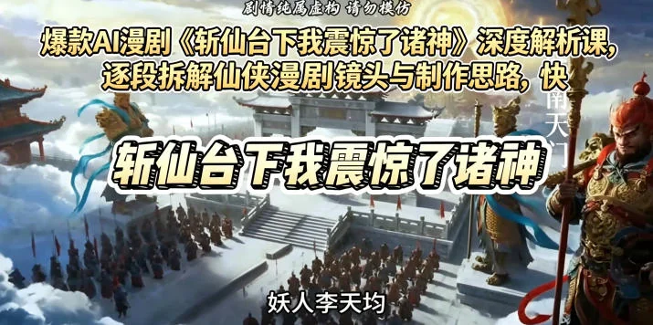 爆款AI漫剧《斩仙台下我震惊了诸神》深度解析:仙侠镜头拆解与创作思路,快速复刻爆款模式插图 爆款AI漫剧《斩仙台下我震惊了诸神》深度解析:仙侠镜头拆解与创作思路,快速复刻爆款模式插图