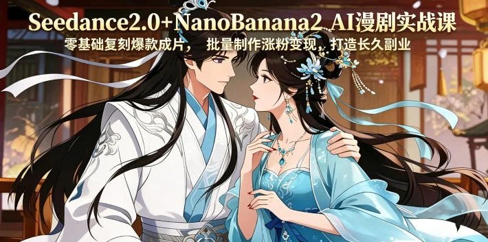 Seedance2.0+NanoBanana2 AI漫剧实战课:零基础复刻爆款,轻松涨粉变现,打造长久副业收益插图 Seedance2.0+NanoBanana2 AI漫剧实战课:零基础复刻爆款,轻松涨粉变现,打造长久副业收益插图