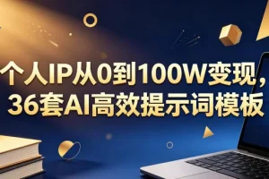 个人IP变现全攻略：从0到100万，36套AI高效提示词模板合集