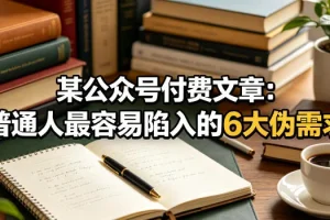 普通人必看!避开6大伪需求陷阱,避免浪费钱和时间