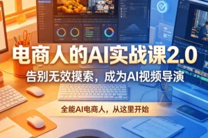 AI电商实战课2.0：告别无效摸索，学会AI视频导演技巧，打造全能电商人