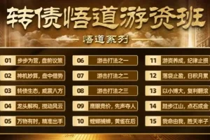 可转债投资课程：游资悟道系列与守正系列实战精讲