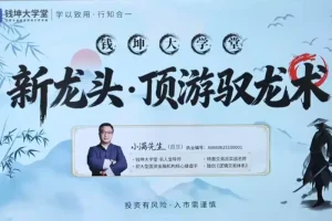 钱坤小满新龙头顶游驭龙术与操盘术系统课：拓维课+小班课+指标资料实战指南