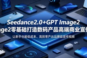 零基础用Seedance2.0+GPT Image2制作数码产品高端商业宣传片，低成本高效产出品牌级视频