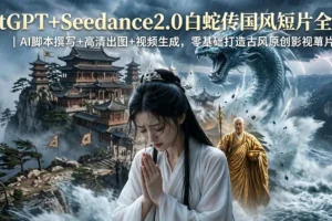 零基础学AI国风短片制作：ChatGPT+Seedance2.0白蛇传全教程，脚本撰写到高清视频生成