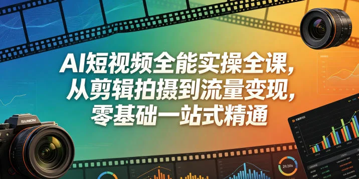 AI短视频实操全课:零基础学剪辑拍摄,一站式流量变现指南插图 AI短视频实操全课:零基础学剪辑拍摄,一站式流量变现指南插图