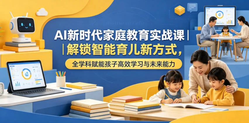 AI新时代家庭教育实战课：智能育儿新方式，全学科赋能孩子高效学习与未来能力插图