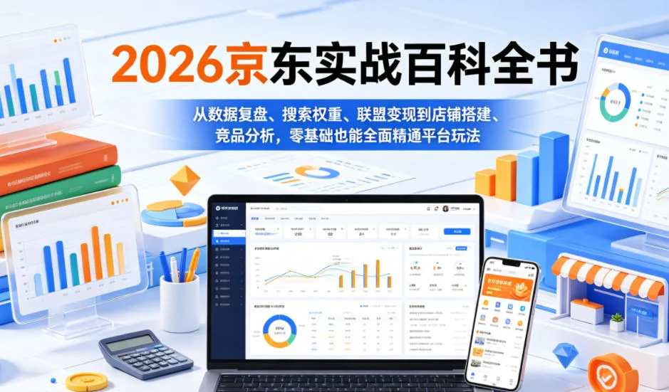 2026京东运营实战指南:零基础精通数据复盘、搜索权重、联盟变现与店铺搭建插图 2026京东运营实战指南:零基础精通数据复盘、搜索权重、联盟变现与店铺搭建插图