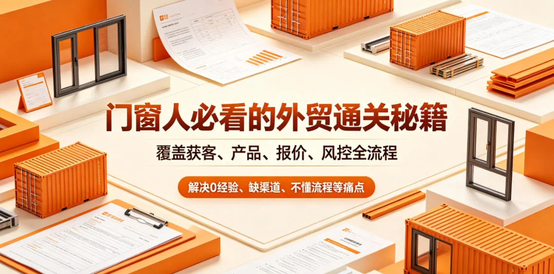 门窗外贸全流程指南:从获客、报价到风控,新手必看通关秘籍(覆盖0经验、缺渠道等痛点)插图 门窗外贸全流程指南:从获客、报价到风控,新手必看通关秘籍(覆盖0经验、缺渠道等痛点)插图