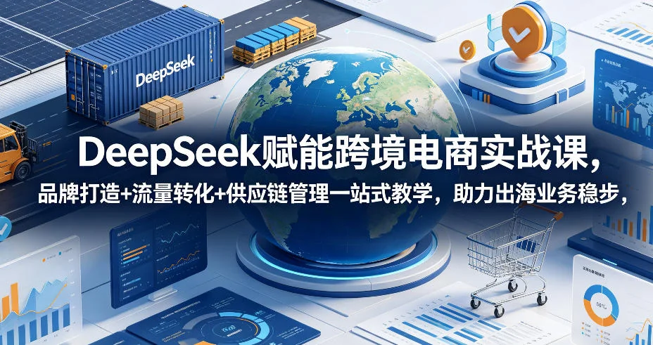 DeepSeek跨境电商实战课:品牌打造、流量转化与供应链管理一站式教学,助力出海业务增长插图 DeepSeek跨境电商实战课:品牌打造、流量转化与供应链管理一站式教学,助力出海业务增长插图