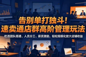 速卖通店群管理秘籍：团队搭建、人员分工与薪资激励，实现店铺收益规模化增长