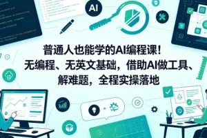 零基础也能学!AI编程实战课:无需编程英文基础,用AI做工具解难题,6月更新版