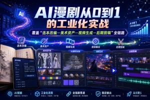 AI漫剧全链路工业化实战:从选本改编到视频生成,覆盖美术资产与后期剪辑(2024年6月更新)
