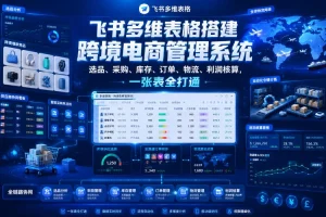 飞书多维表格搭建跨境电商管理系统:选品、采购、库存、订单、物流、利润核算一站式打通