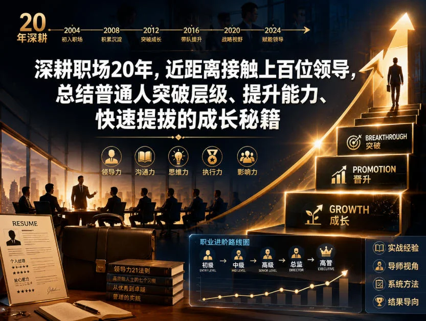 职场晋升秘籍：20年经验总结，助普通人突破层级、快速提拔（全网独家干货）插图