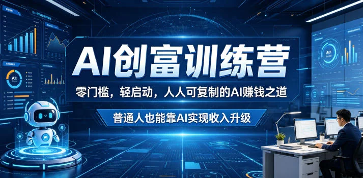 AI创富训练营：零门槛轻启动，普通人可复制的AI赚钱技巧，实现收入升级插图
