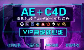 木客教育AE+C4D影视包装设计进阶实训班第2期：提升视觉特效与三维动画技能
