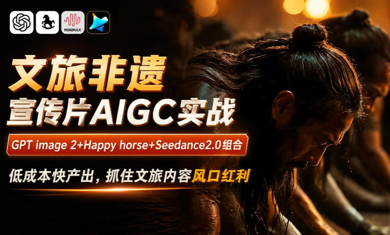 文旅非遗宣传片AIGC实战：GPT Image 2+Happy Horse+Seedance 2.0组合，低成本快速产出，抓住内容风口红利插图