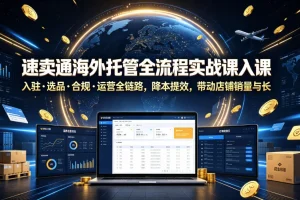 速卖通海外托管全流程实战:入驻、选品、合规与运营全链路指南,降本提效提升店铺销量与收益