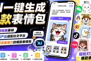 AI一键生成爆款表情包：零基础快速制作，适配社交平台自带流量潜力