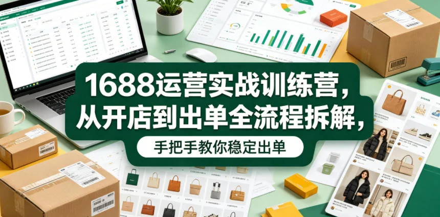 1688运营实战训练营:从开店到出单全流程拆解,手把手教你稳定出单技巧插图 1688运营实战训练营:从开店到出单全流程拆解,手把手教你稳定出单技巧插图
