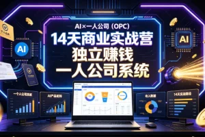AI×一人公司（OPC）14天实战营：用AI搭建你的独立赚钱系统
