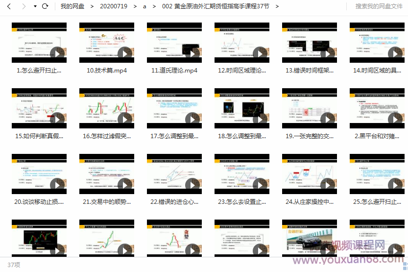 黄金原油外汇期货恒指高手课程37节