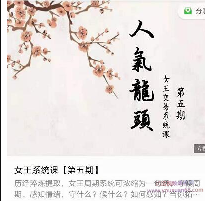 2021年低吸女王五期 女王低吸人气龙头女王交易系统课