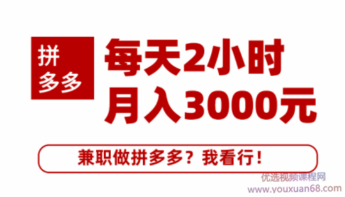 搜外拼多多副业课