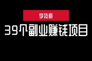 39个副业赚钱项目