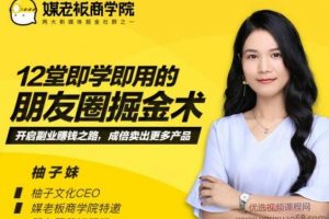 12堂朋友圈掘金术 开启微信赚钱之路，成倍卖出更多产品