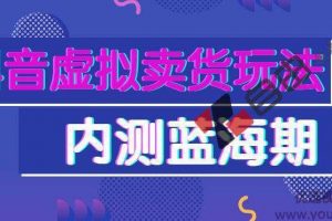 抖音虚拟卖货玩法 内测蓝海期