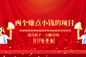 两个赚点小钱的项目，适合新手一天赚50块