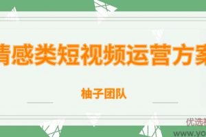 柚子团队内部课程：情感类短视频赚钱攻略，运营逻辑及变现方式
