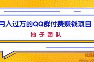 月入过万的QQ群付费赚钱项目，低成本后期轻松实现躺赚