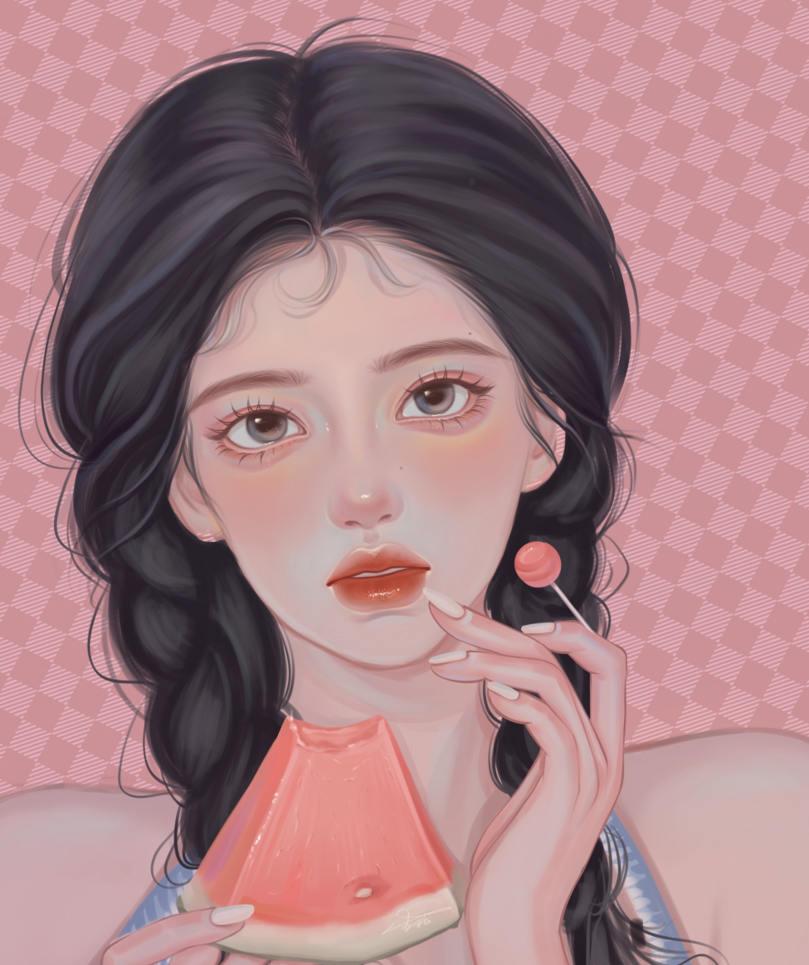 生秳ipad插画-2021年5月结课【画质高清有笔刷素材】【视频教程】