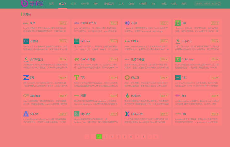 帝国CMS:仿寻币宝区块链导航网站源码、区块链资讯、虚拟数字币