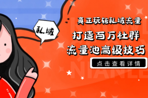 真正玩转私域流量，打造百万社群流量池高级技巧