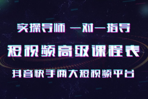 抖音快手实操导师一对一指导 短视频高级课程