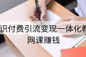 网课赚钱：知识付费引流变现一体化教学