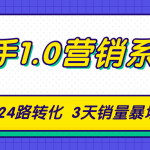 猎手1.0营销系统，从0到1，营销实战课，24路转化秘诀3天销量暴增20倍 ...