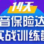《14天抖音保险达人实战训练营》从0开始-搭建账号-拍摄剪辑-获客到打造...