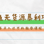 斜杠蜻蜓·闲鱼无货源暴利项目教学课程（v1-v5班）