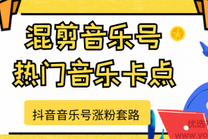 抖音音乐号涨粉套路，音乐号涨粉之混剪音乐号【热门音乐卡点】