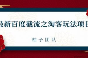 2021最新百度截流之淘客玩法，布局流量一单利润可达300+【视频课程】 ...