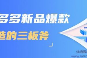 拼多多新品爆款打造的三板斧，快速提升销量+转化+点击率（视频课程） ...