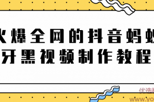 火爆全网的抖音“蚂蚁牙黑”视频制作教程，附软件